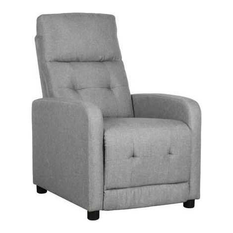 POLTRONA RECLINER REY TESSUTO GRIGIO CHIARO 40