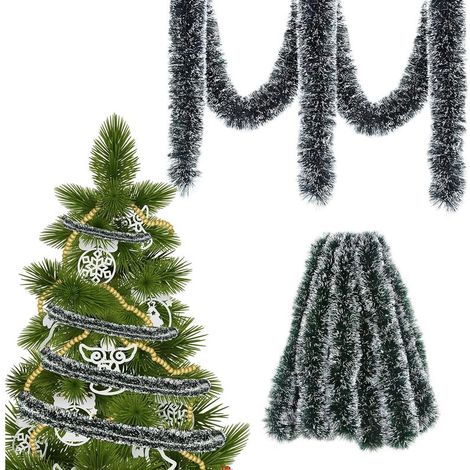 Decoration Noel,10M Guirlande Sapin Artificiel,Guirlande Noel Sapin,Guirlande Escalier Noel,Guirlande Verte,Guirlande De Noel,Guirlande De Sapin,Noel Et Festivals,pour Escalier Et Interieur Exterieur (1/5)