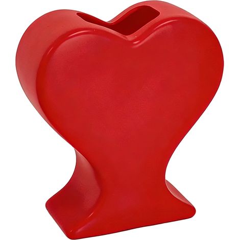 Vase En Résine - Forme De Cœur - Capacité 1 2 L - Pour Fleurs Artificielles - Décoration Intérieure - 1 Pièce (1/5)