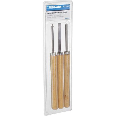 JEU 3 GOUGES CISEAUX 370 MM OUTILS BOIS PARA TOUR 0162 (1/2)