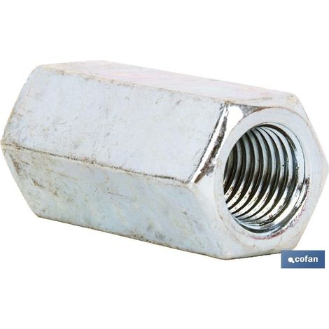 Pack 200 unidades manguito hexagonal M-6X20 en acero