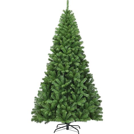 Albero di Natale con aghi in PVC struttura con cerniere base di metallo, non illuminato 225cm (1/3)