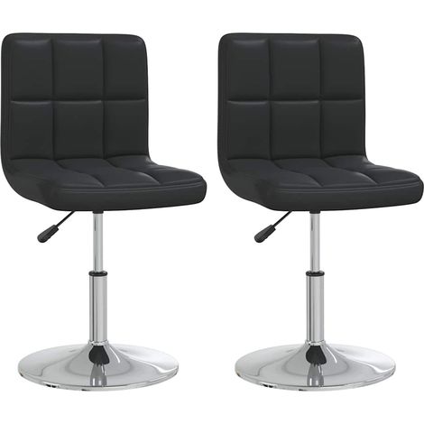 Maison Exclusive - Esszimmerstühle 2 Stk. Schwarz Kunstleder (1/5)