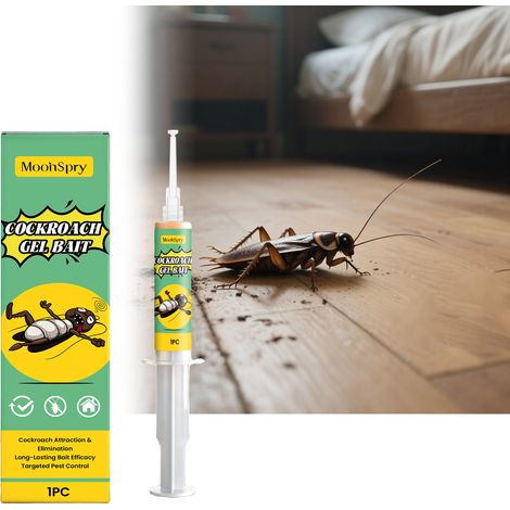 Gel anti-cafards pour la maison : cuisine, salon, coins et fissures. Efficace au quotidien pour lutter contre les cafards et entretenir votre maison. – 1 pièce (1/5)