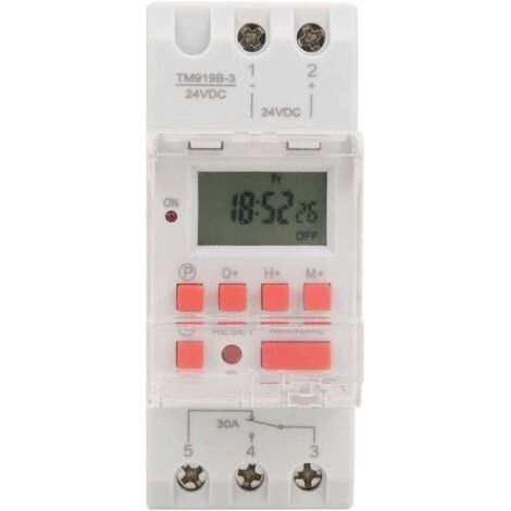 DC 24V 30A Hebdomadaire 12/24hrs Minuterie Interrupteur LCD On Off Contrôle Programmable Relais De Temps, Minuteur (1/5)