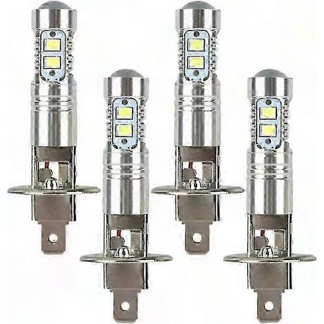 4er-Pack H1 200W 6000K Superhelle weiße LED-Lampen für Nebelscheinwerfer und Fernlicht (1/4)