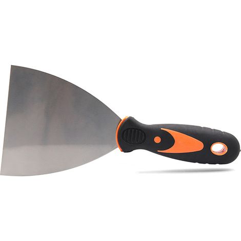 Couteau à enduire en acier à haute teneur en carbone, manche de 5 pouces en PP+TPR, traité thermiquement 3 fois, poli et affûté, usage professionnel, vente exclusive au Mexique, 1 pièce. (1/5)