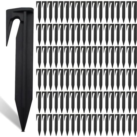 Lot de 200 Piquets De Fixation Pour Câbles Périphériques, Piquet Fil Robot Tondeuse, Accessoires Pour Tondeuses à Gazon Robot, Crochet Pour Robot Tondeuse, Câble De Délimitation