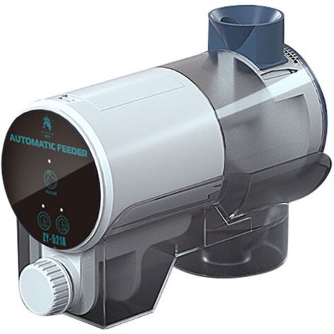RHG Distributeur automatique de nourriture électrique pour poissons, avec minuterie, Mode automatique/manuel, pour Aquariums ou réservoirs (1/4)