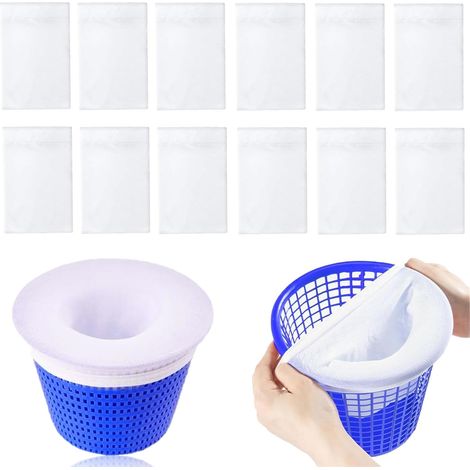 - Prefiltre Skimmer Piscine Pack de 30 Pièces, Prefiltre Skimmer Réutilisable pour Paniers de Piscine, Capture Débris, Feuilles et Cheveux, Idéal pour Piscines Creusées et Hors Sol (1/5)