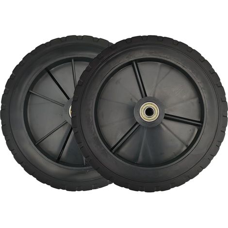 roues universelles de 17,8 cm en plastique PVC avec roulements, adaptées pour les roues de rechange pour tondeuses à gazon, chariots, camping-cars (1/5)