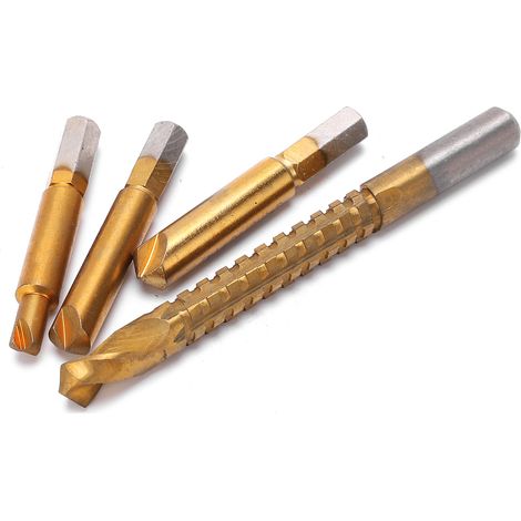 Kit d'extracteurs de vis en acier rapide (3 pièces) comprenant : 1 extracteur de vis, 1 scie à manche rond et 1 perceuse. (1/5)