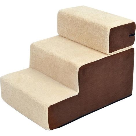 SCALETTA PER CANI 3 MORBIDI GRADINI RIMOVIBILI E ANTISCIVOLO 54 X 40 X 39 CM (1/5)