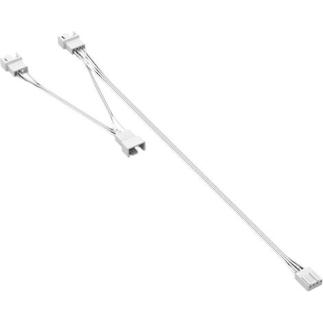 Unterstützung mehrerer Lüfter mit 4-Pin-PWM-Hubs Hochwertiges 4-Pin-PWM-PC-Lüfter-Splitterkabel für zuverlässige Stromübertragung Weiß (Weiß) (1/5)