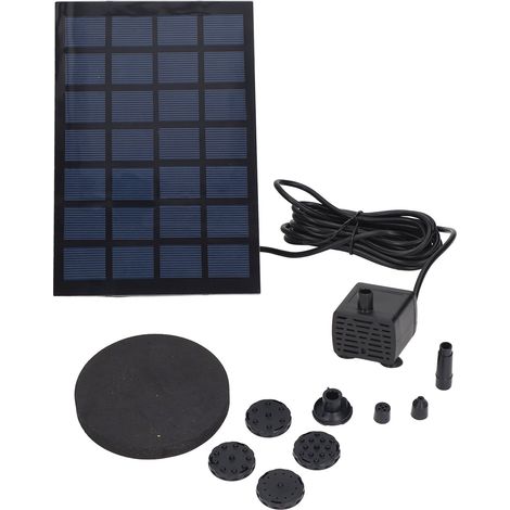 Direkt angetriebene schwimmende Solarbrunnenpumpe, 6 Düsen, geringer Stromverbrauch, für den Garten, 7V.