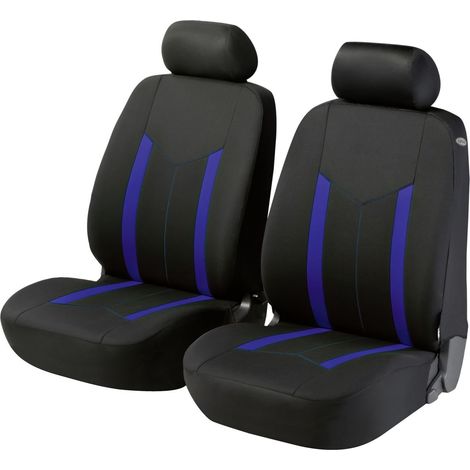 Walser Autositzbezug Basic Hastings Vordersitze schwarz blau Sitzbezug