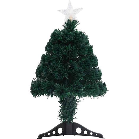 Albero di Natale Albero natalizio Albero festivo Preilluminato con Supporto e LED 64 cm Fibra Ottica (1/5)