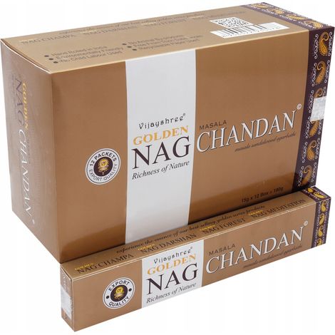 Varitas de incienso Golden Nag 15g - Chandan G02