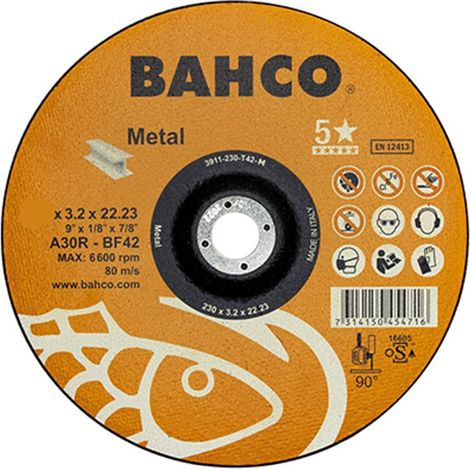 Disco da taglio per metallo 115x2,5mm 3911-115-t42-m bahco