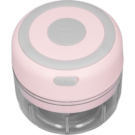Mini hachoir à ail, lame en acier inoxydable de qualité alimentaire, puissant, rechargeable par USB, presse-ail électrique 100 ml (8,6 x 5,1 x 4,8 cm), rose (1/5)