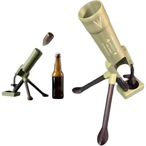 Décapsuleur Mortier - 51 mm - Pour Bière Soda Bouteille Verre - Usage Maison Bar Bureau Cave - Style Militaire Vintage - 1 Pièce (1/5)