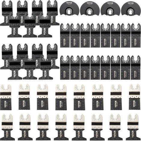 50 Lames de scie oscillantes,Kit de lames multitool à changement rapide,Compatible avec Dewalt,Dremel,Fein,Worx,Bosch,Makita,Milwaukee (1/5)