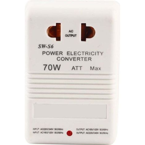 70-W-Spannungswandler (110 V/120 V auf 220 V/240 V), Aufwärtswandler/Wechselrichter-Adapter (CN-Standardstecker) – Crezuo