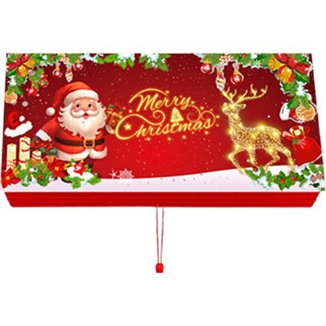 Porta carte regalo natalizio, 10 scomparti, design rosso