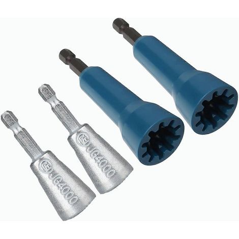 Outil de torsion de fil pour perceuse (4 pièces) : outil de torsion de fil à visser, outil de torsion d'écrou pour connecteurs de fils et dénudage rapide des câbles. (1/5)
