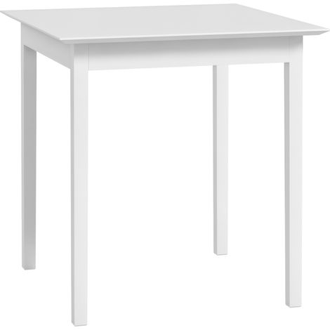 Küchentisch Esstisch Quadratischer Tisch, modernes Design, 75 cm x 75 cm x 76 cm, Weiß