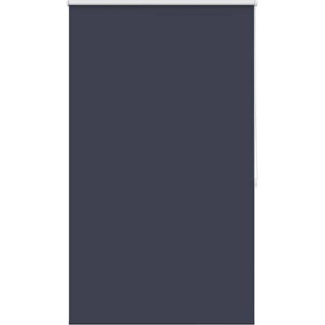 Store enrouleur occultant, dimensions 84,4 x 175 cm, largeur du tissu 80 cm, bleu marine. (1/5)