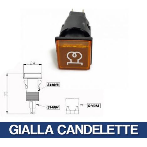 SPIA UNIVERSALE LUCE LUMINOSA RICAMBIO VEICOLI MEZZI AGRICOLI TRATTORE 29242V GIALLA CANDELETTE (37880) (1/3)