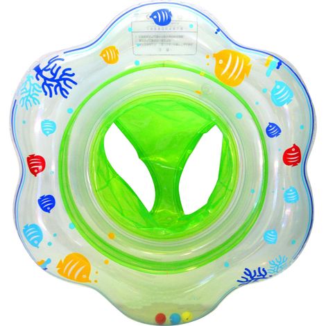 Bouée de bébé gonflable double airbag renforcée, sécurité pour bébé nageur vert, flotteur enfant épais (1/5)