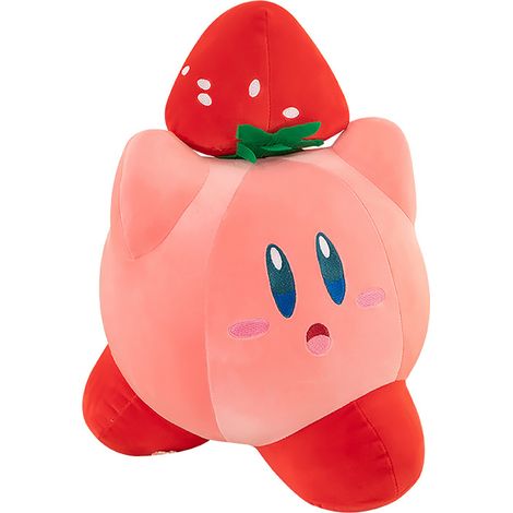 Peluche câline en forme de fraise rose, doudou pour enfants et adultes, décoration chambre et dortoir (1/5)