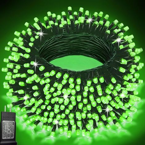 Guirlande lumineuse verte ALOVEZ, 200 LED, 20 m, pour intérieur et extérieur, 8 modes d'éclairage scintillant, idéale pour jardin, terrasse, mariage, fête, Noël et sapin de Noël. (1/4)