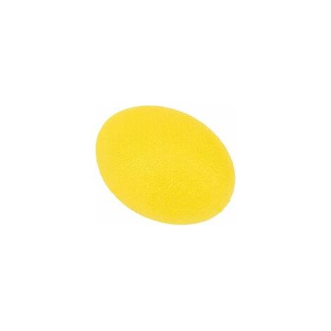 Bola de masaje con mango en forma de huevo Keenso, para ejercitar los dedos y las manos, de silicona amarilla - Crezuo (1/5)