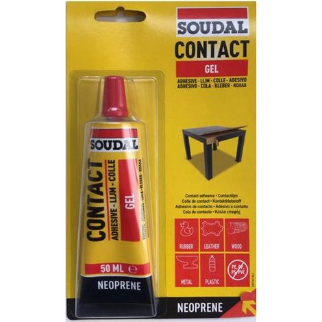 Colle de contact néoprène 46A Gel tube 50ml - Soudal