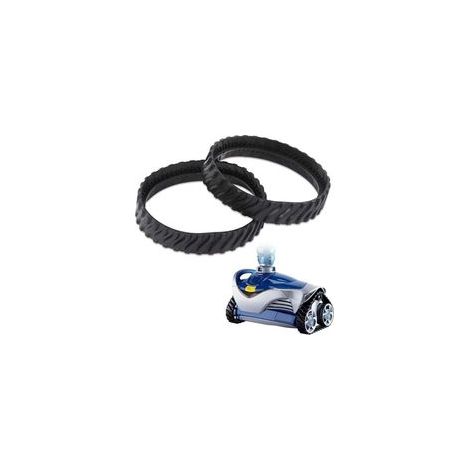 2 chenilles adaptables pour Zodiac MX6 MX8 MX9, pneus de Robot Nettoyeur Piscine Baracuda R0526100-Crezuo (1/4)