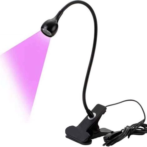Lampada UV da 3W con LED viola e connessione USB, facile da usare e riparare.