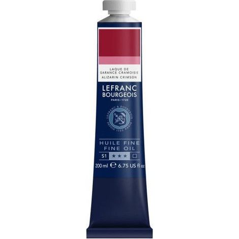 Peinture à l'huile - Fine - Laque de garance cramoisie - 345 - Lefranc Bourgeois - 200ml (1/2)