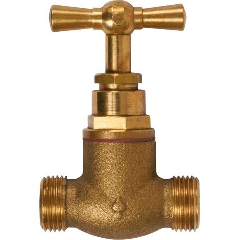 Robinet d'arrêt tête à potence - GRK - Droit - MM 3/4' - Alésage 18,7 mm (1/4)