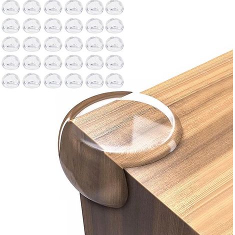 30 protectores de esquinas transparentes autoadhesivos para bebés y niños. (1/5)