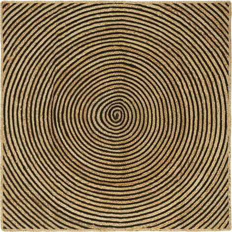Bereichsteppiche Schwarz 160 x 160 cm Jute vidaXL