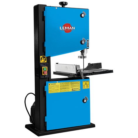 LEMAN - Sierra de Cinta para Madera LOSRU250, Volantes 250 mm, Motor 350 W, Mesa Inclinable 0°-45°, Guía de Corte Ajustable (1/3)