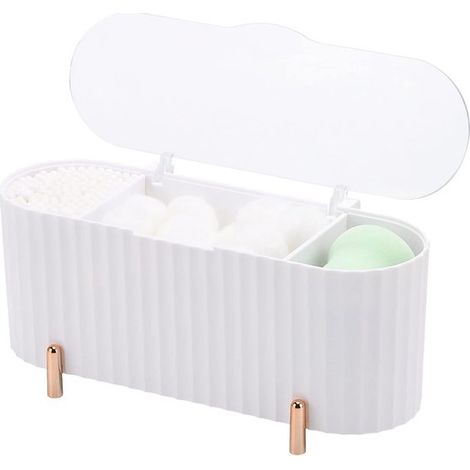 1 porta cotton fioc con coperchio, porta cotton fioc per orecchie, dispenser cotton fioc, scatola portaoggetti, porta cotton fioc, dispenser cotton fioc realizzato in arte (1/5)