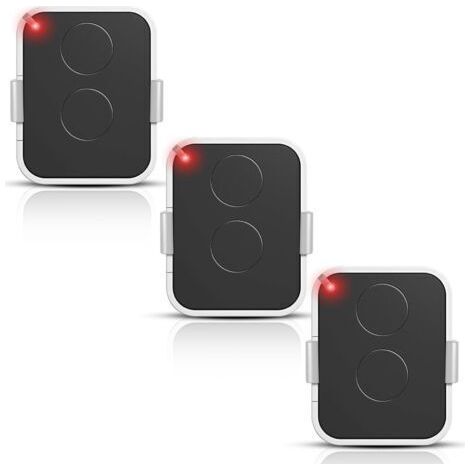 Telecommande Universelle Portail433,92 MHz 3PCS Inti Era Télécommande pour ON2E, 2 canaux Télécommande pour Portail, Code Tournant Sécurisé, Compatible Récepteurs Automatisés, Noir/Blanc