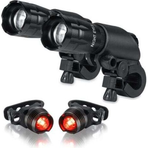 5W Mountainbike-Scheinwerfer-Set, Fahrradlampe, wiederaufladbar, Zoom, starkes Licht (Ausführung 2)
