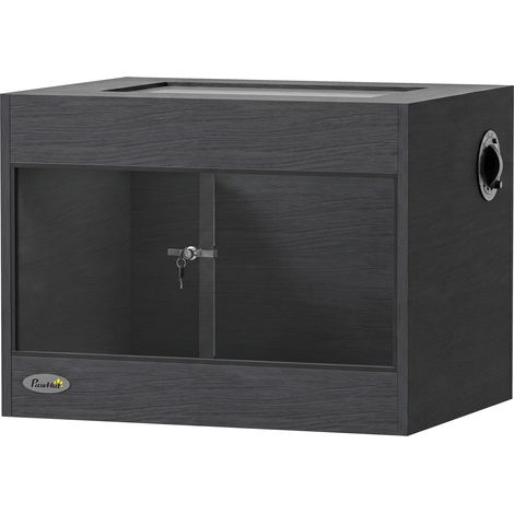 Terrarium en bois OSB avec porte en verre trempé - 60x45x45 cm - Vivarium pour reptiles - Design robuste et pratique - Facile à monter (1/5)
