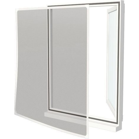 Moustiquaire à cadre magnétique, sans perçage - L 100 x H 120 cm - Blanche (1/5)