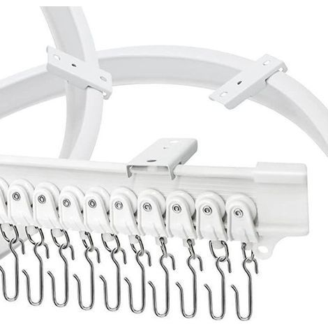 Tringle Rideau Flexible Extensible de 5 Mètres - Barre Rideau, Rail pour Rideaux Séparateurs de Pièces (1/2)